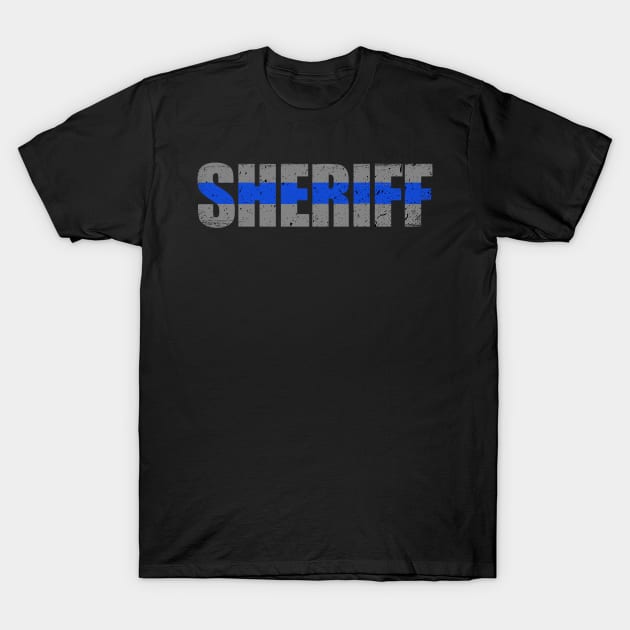 Sheriff Thin Blue Line T-Shirt by bluelinemotivation